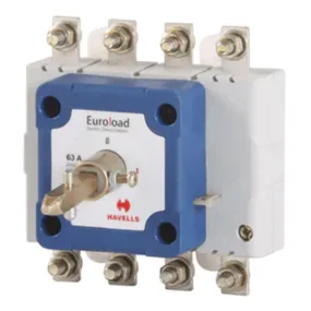Havells Euroload Switch Disconnector Size (00) 4 Pole SS Enclosure 40A – 100A