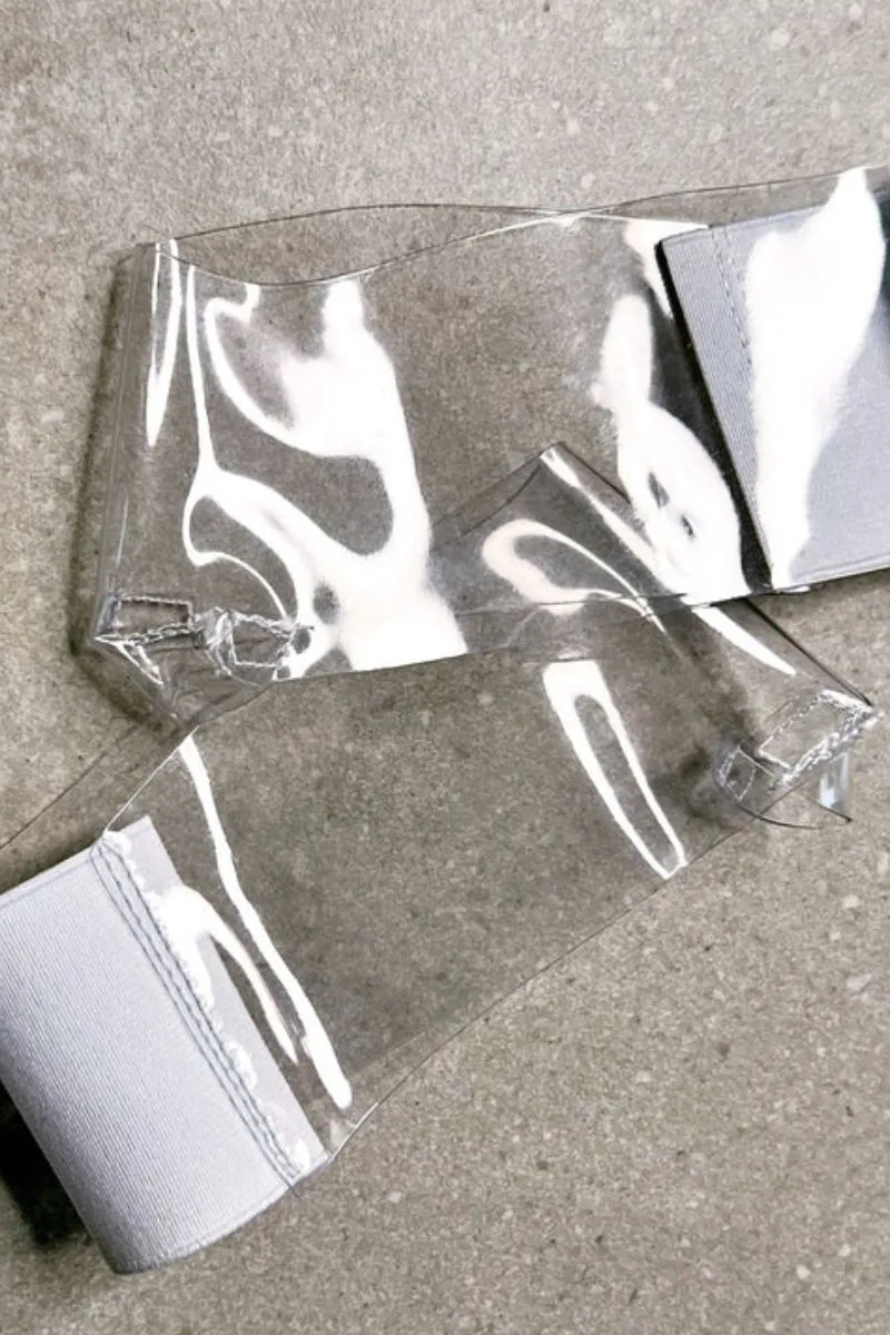 Hella Heels Stiletto & Open Toe 8inch Shoe Protectors - Clear & White