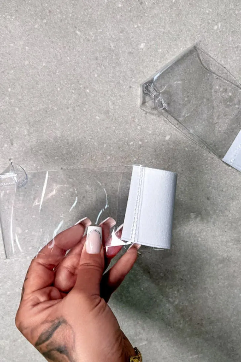 Hella Heels Stiletto & Open Toe 8inch Shoe Protectors - Clear & White