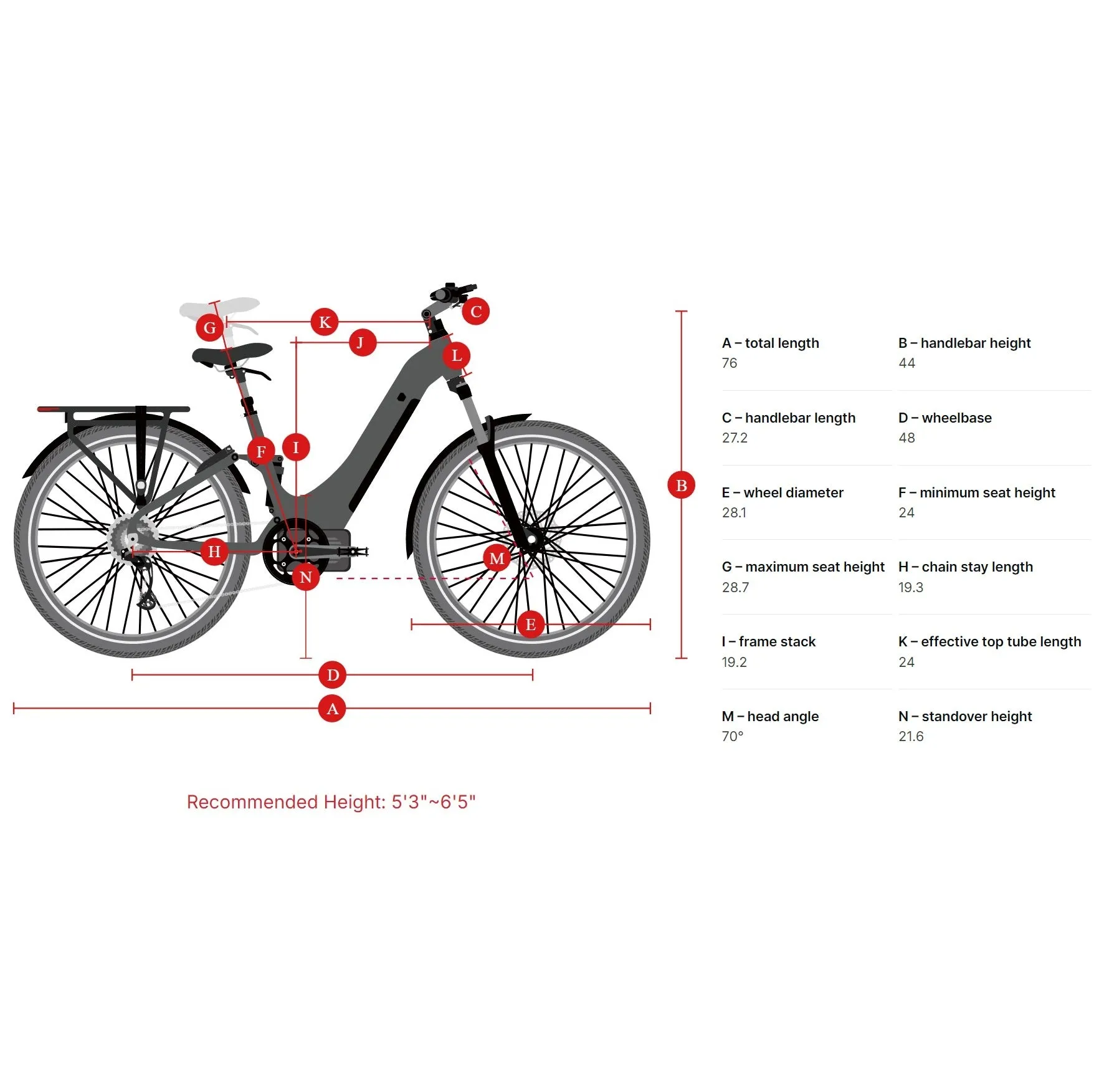 Himiway 500W 48V A7 Pro Mid Drive Commuter Step-Thru Electric Bike