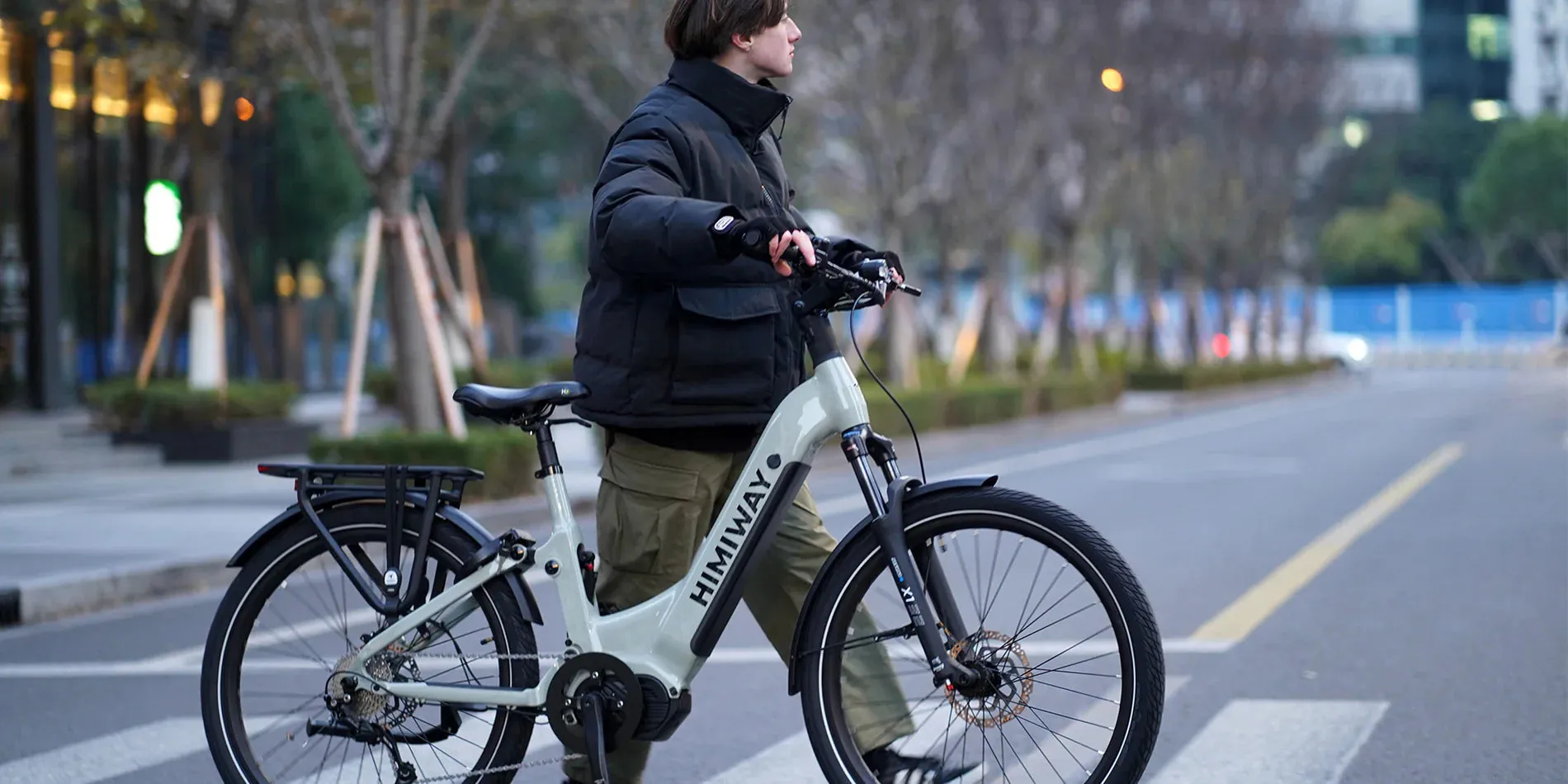 Himiway 500W 48V A7 Pro Mid Drive Commuter Step-Thru Electric Bike