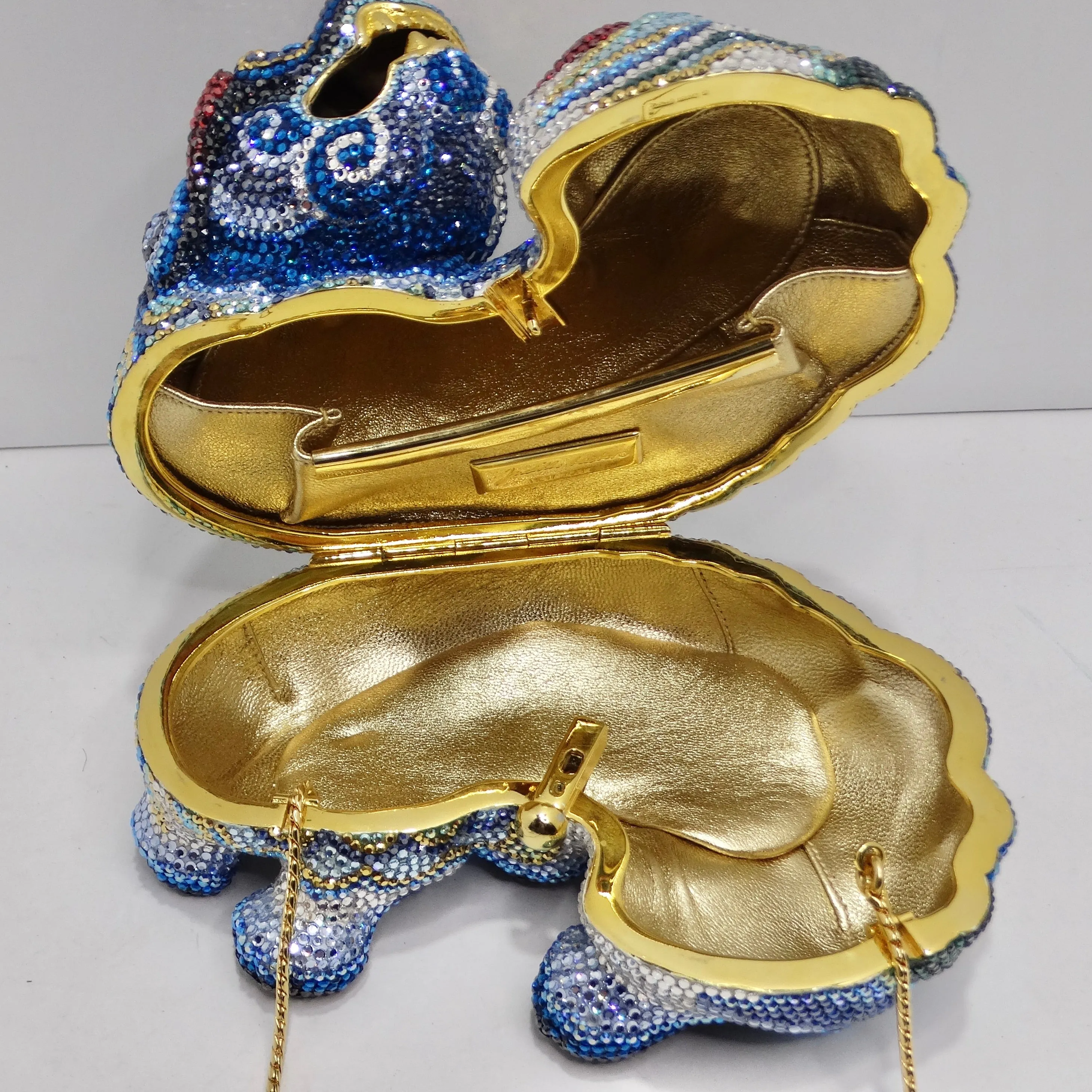 Judith Leiber 1990s Multicolor Crystal Embellished Foodog Clutch
