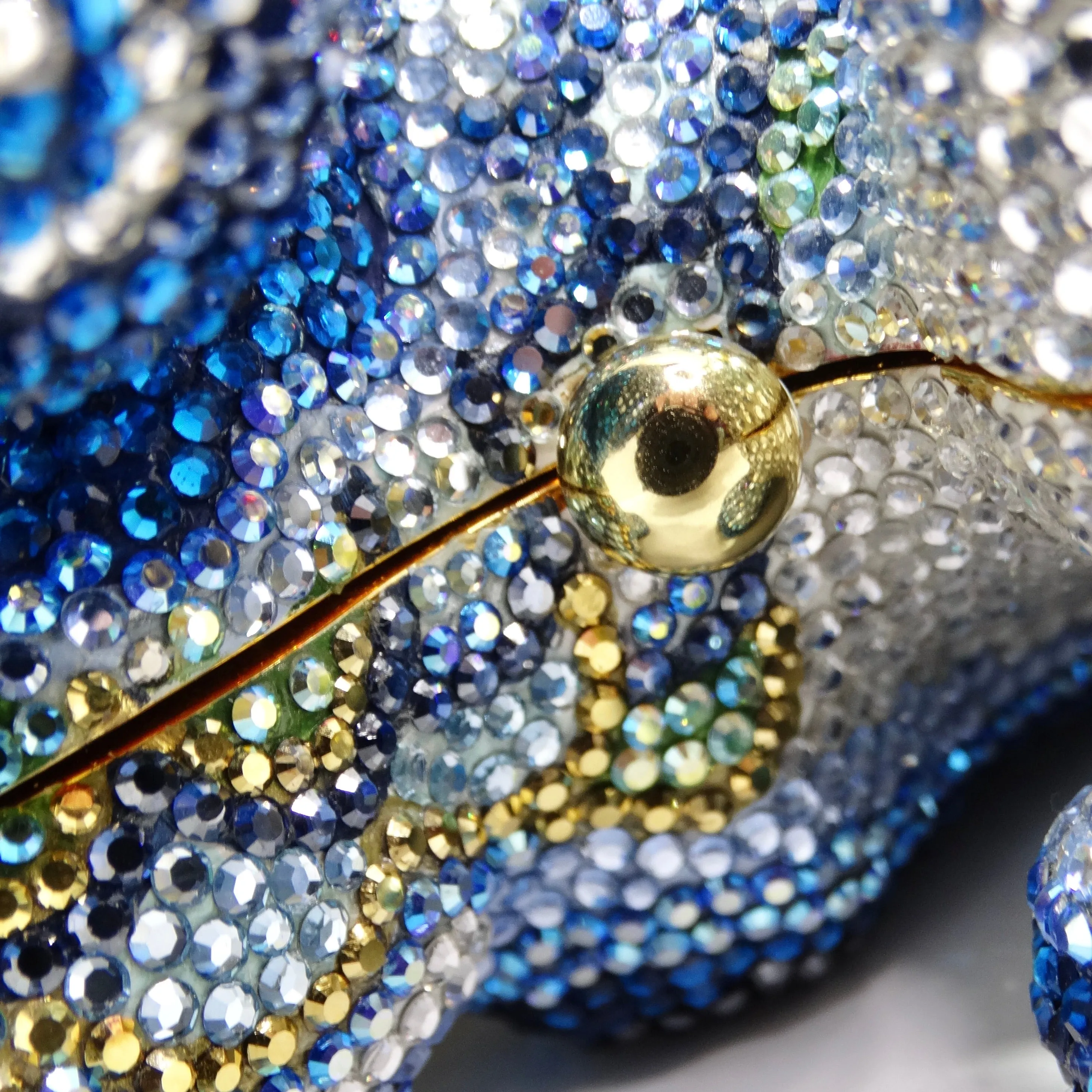 Judith Leiber 1990s Multicolor Crystal Embellished Foodog Clutch