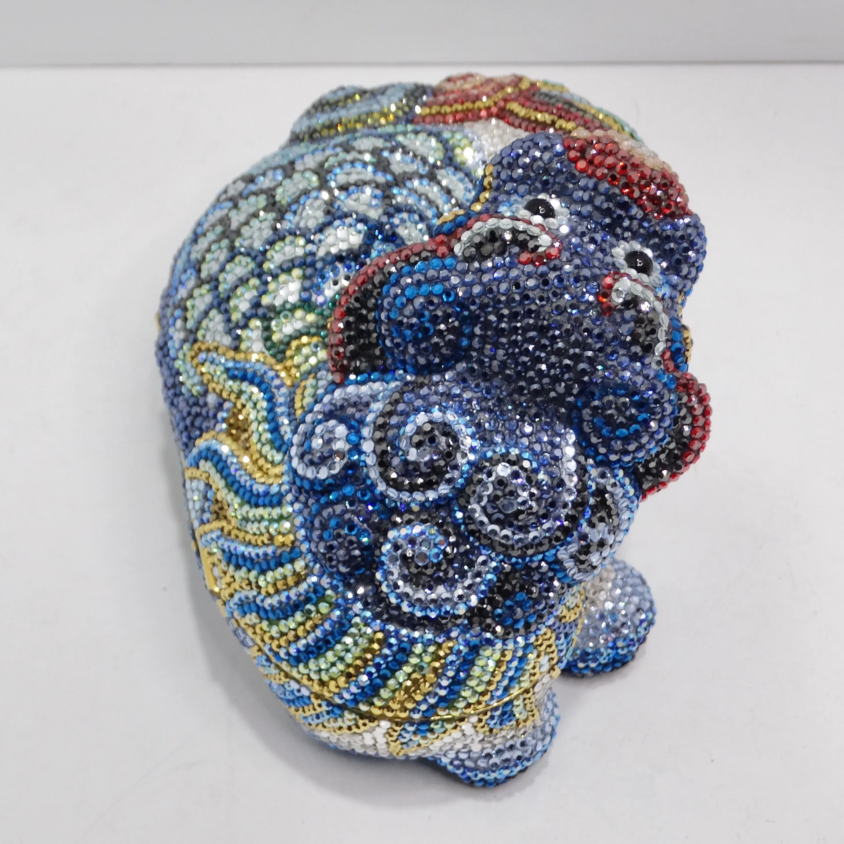 Judith Leiber 1990s Multicolor Crystal Embellished Foodog Clutch