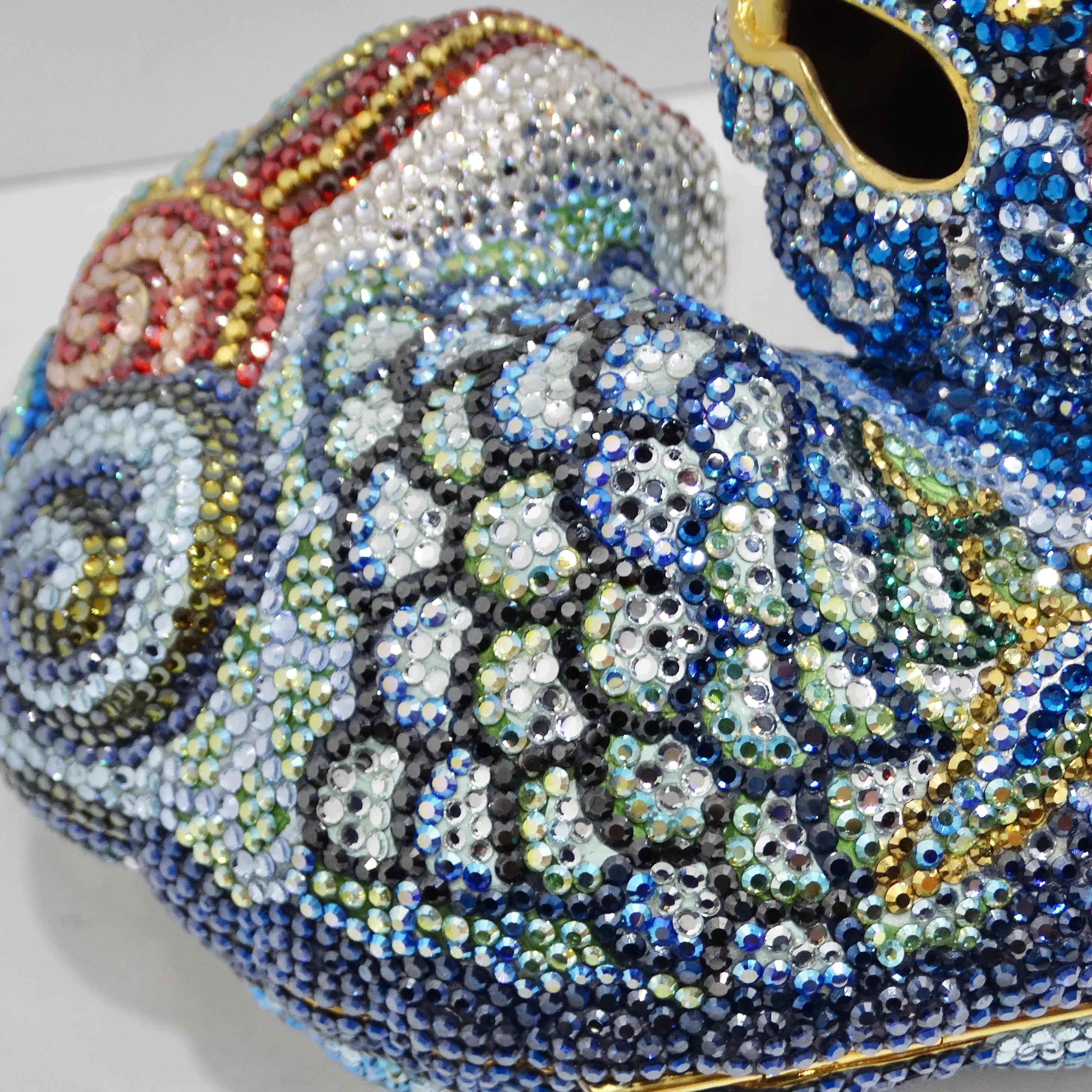 Judith Leiber 1990s Multicolor Crystal Embellished Foodog Clutch