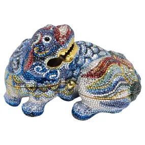 Judith Leiber 1990s Multicolor Crystal Embellished Foodog Clutch