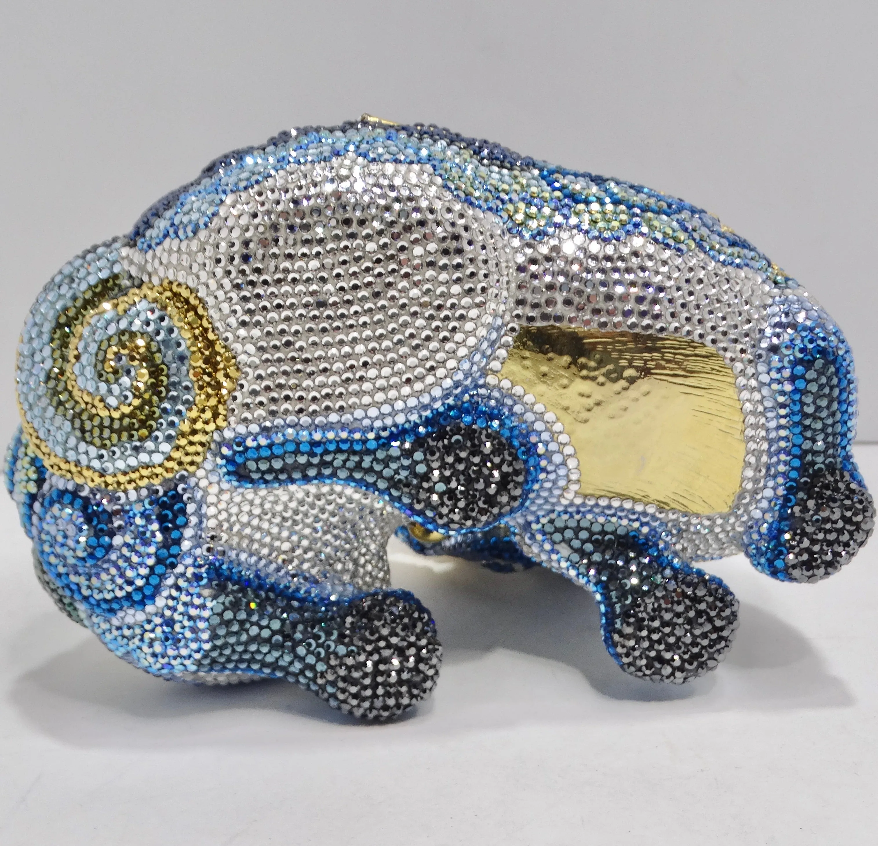 Judith Leiber 1990s Multicolor Crystal Embellished Foodog Clutch