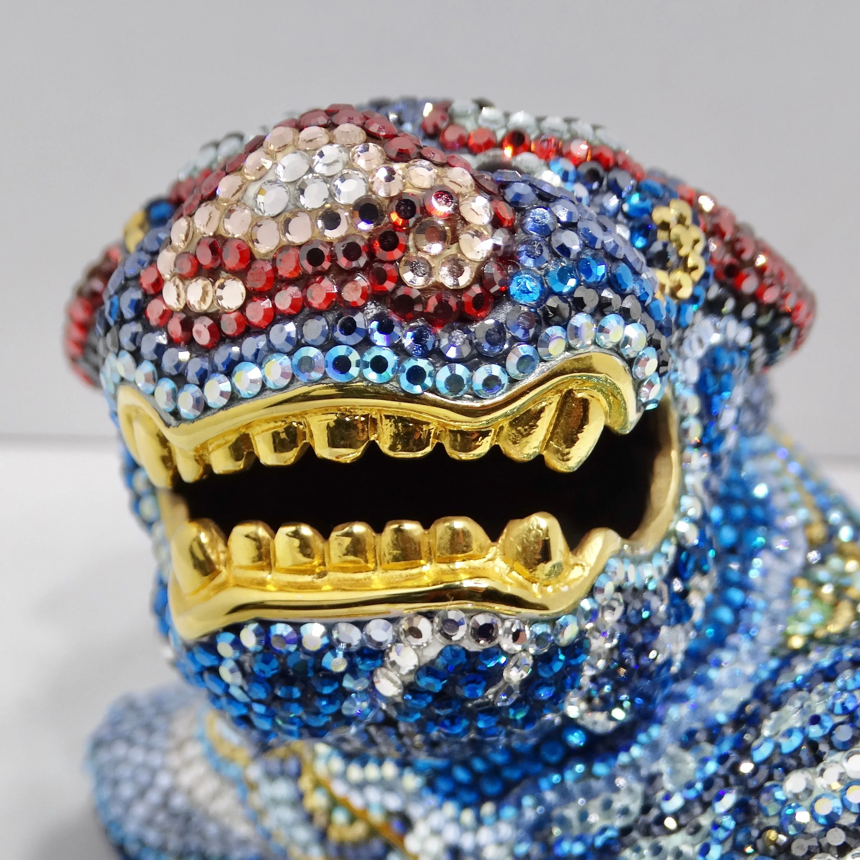 Judith Leiber 1990s Multicolor Crystal Embellished Foodog Clutch
