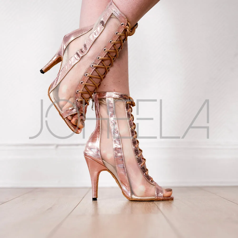 Lexie rose gold - Talons stilettos slim - Prête à expédier
