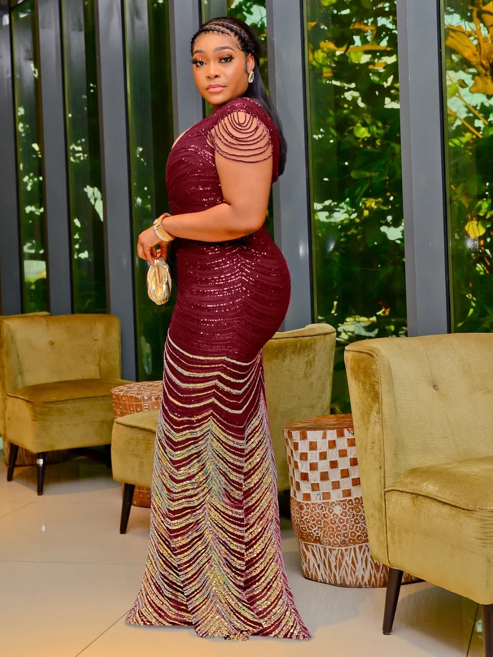 Lyssa Luxe- Beaded/Sequin Floor Length Dress (4 colors)