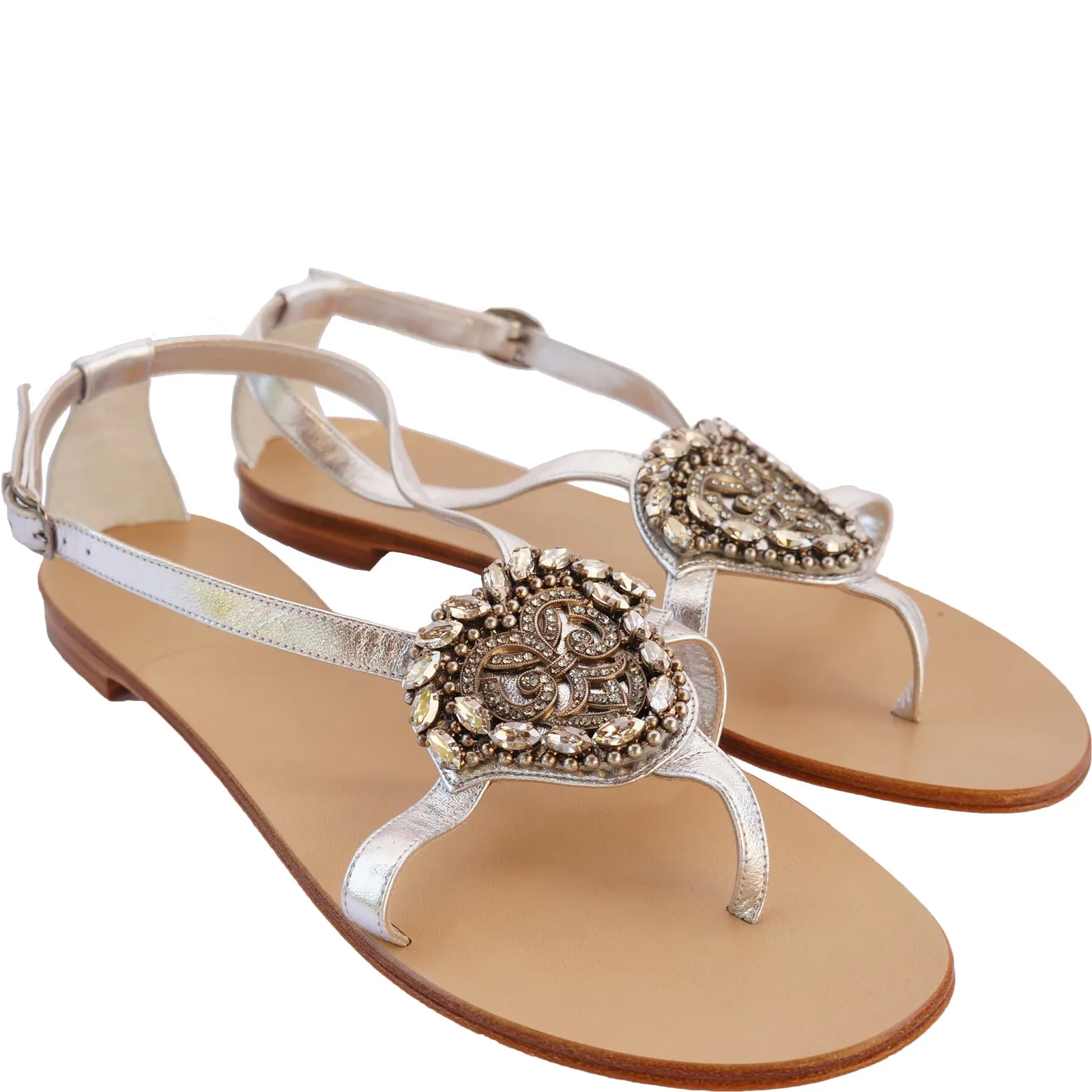MANOLO BLAHNIK CRYSTAL EMBELLISHED SANDALS NEW WITH TAGS