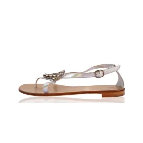 MANOLO BLAHNIK CRYSTAL EMBELLISHED SANDALS NEW WITH TAGS