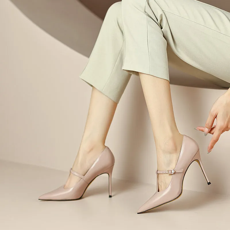 Maria T Strap Pink Stilettos