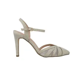 Menbur Gold Glitter High Heel Sandals