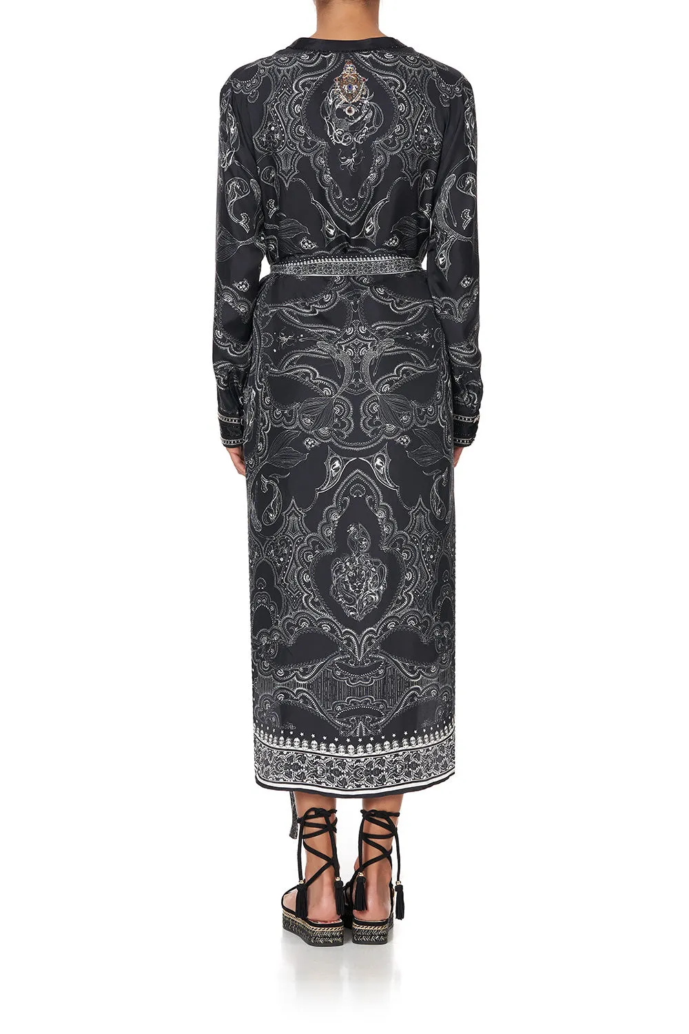 MID LENGTH SHIRT DRESS MIDNIGHT PEARL