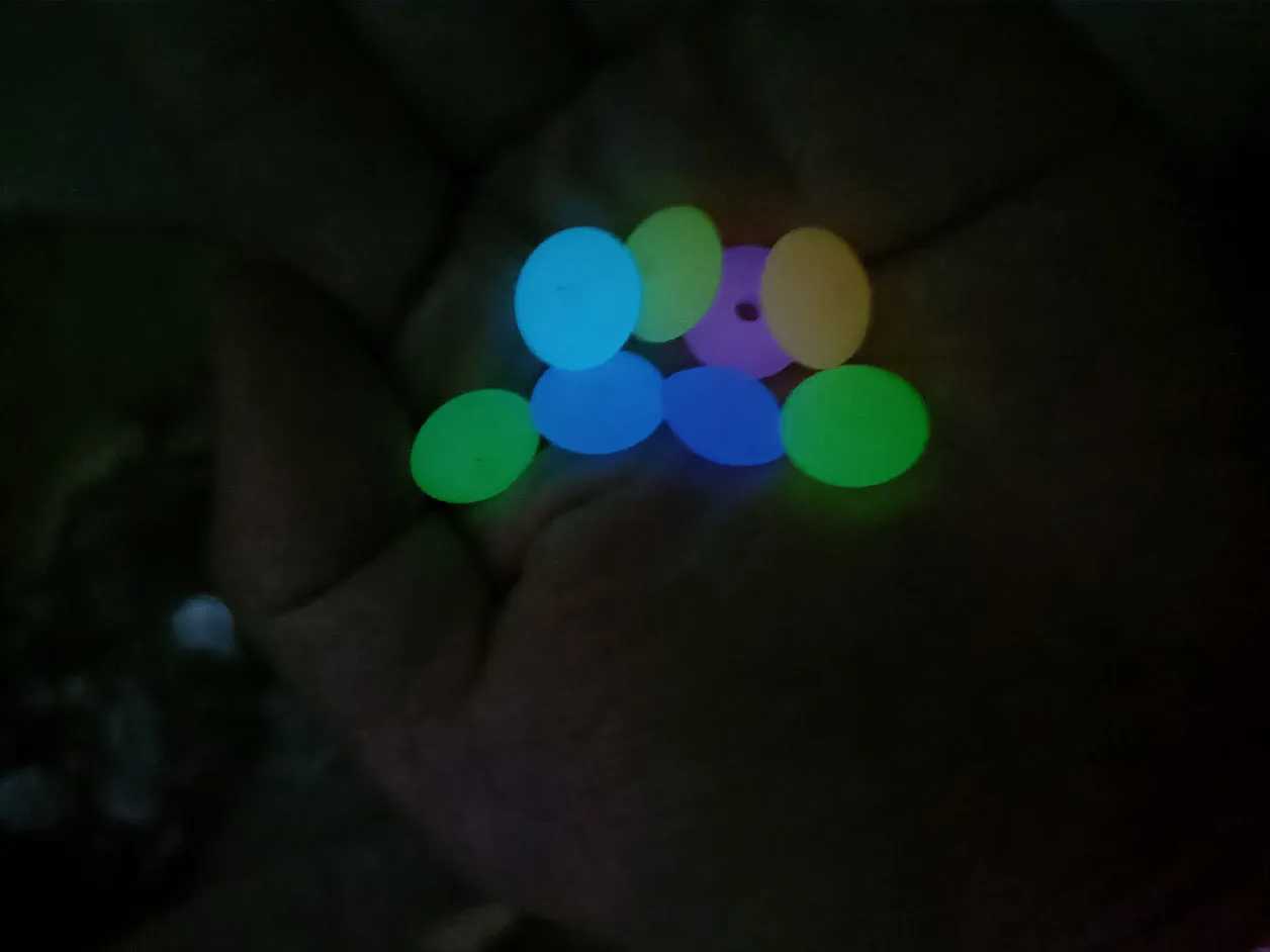 Neon Blue Glow 12mm Lentil