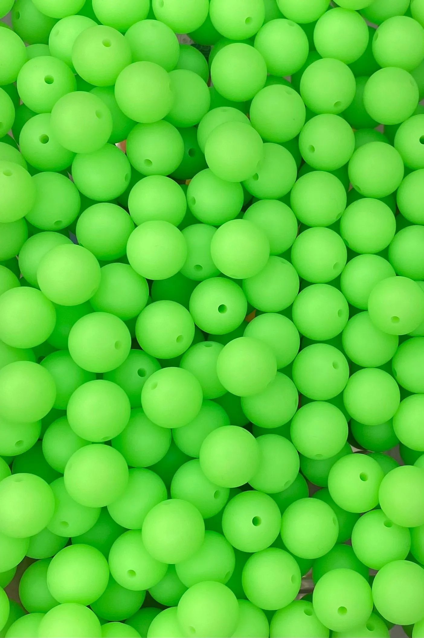 Neon Green Glow 15mm Round