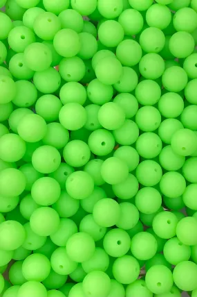Neon Green Glow 15mm Round