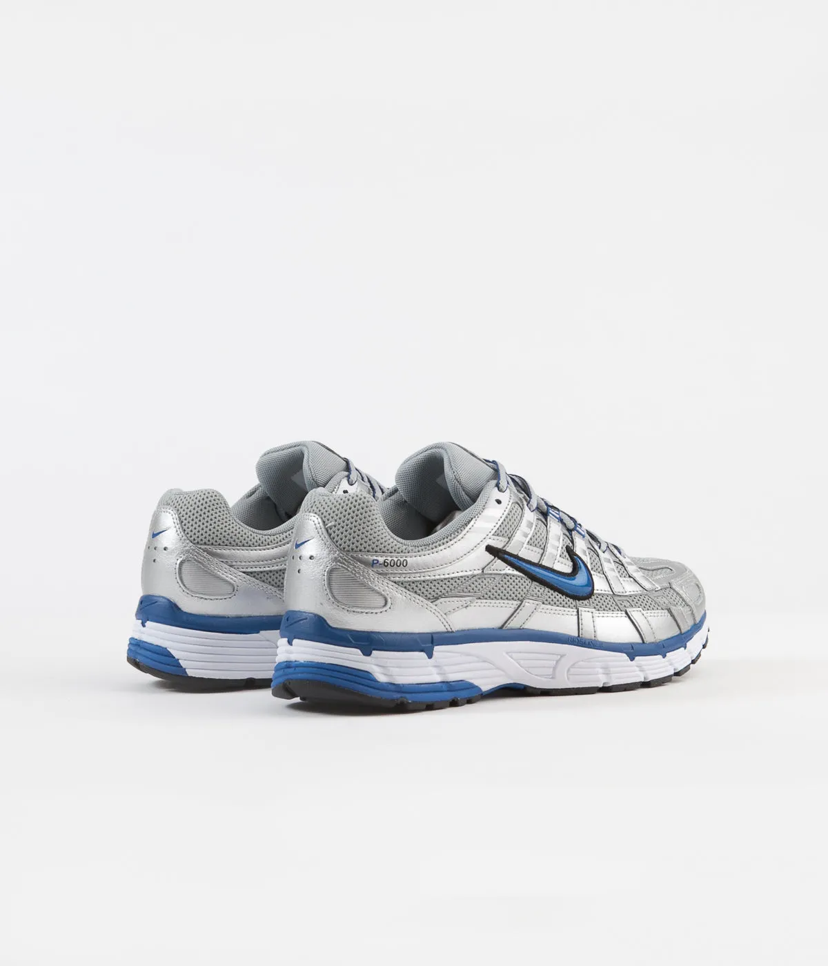Nike P-6000 Shoes - Metallic Silver / Team Royal - White - Black