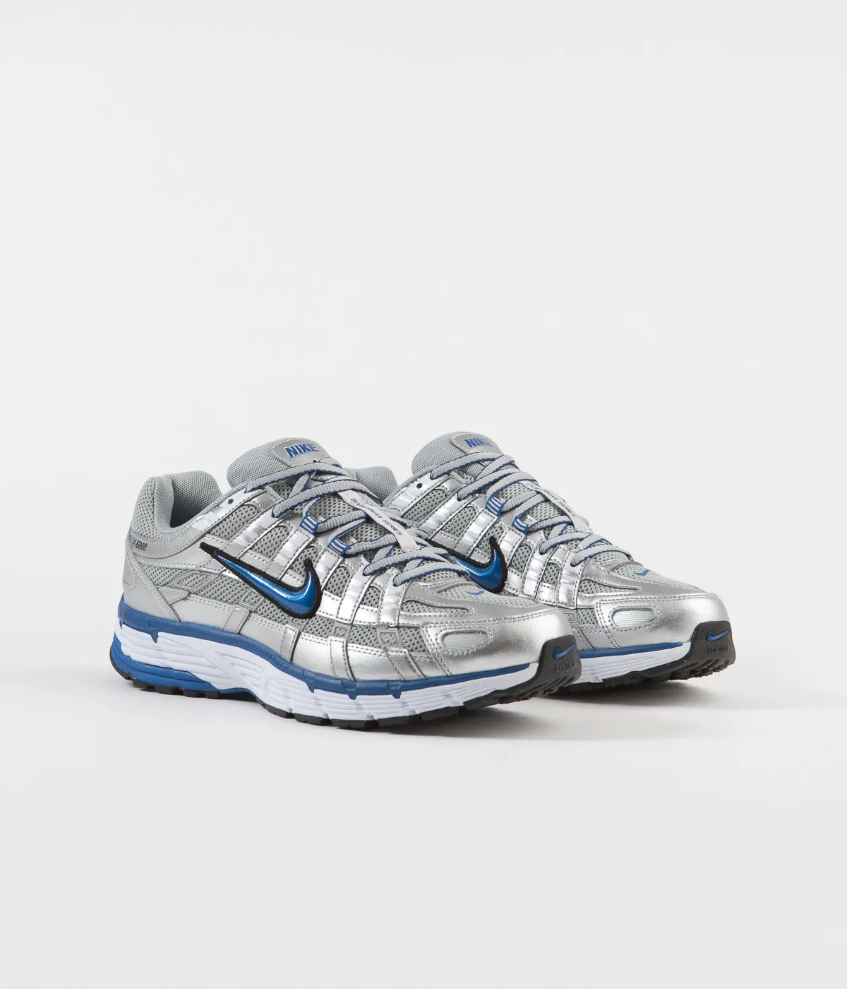 Nike P-6000 Shoes - Metallic Silver / Team Royal - White - Black