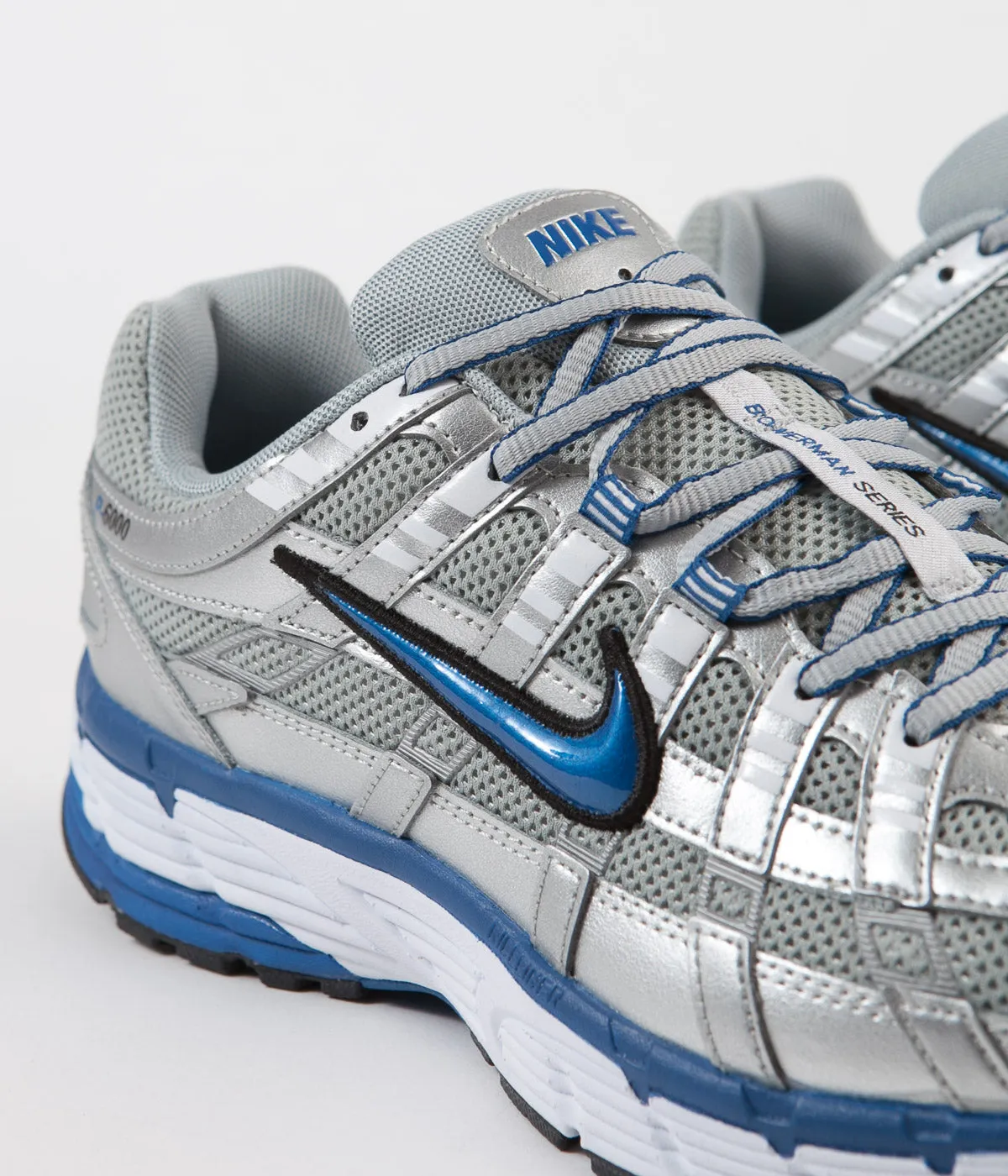 Nike P-6000 Shoes - Metallic Silver / Team Royal - White - Black