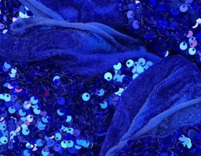 Nukty Blue Glitter Sequins Mermaid Evening Gowns Long Sleeves Sexy Deep V Neck Front Slit Party Night Vestidos De Noite Prom Gowns
