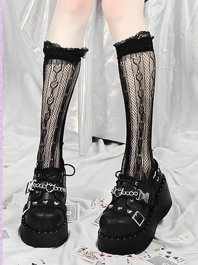 Punk Lolita Platform Toe Devil Shoes Gothic Round Trap