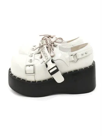 Punk Lolita Platform Toe Devil Shoes Gothic Round Trap