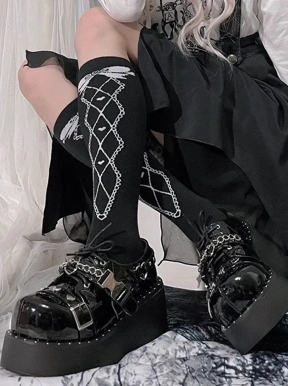 Punk Lolita Platform Toe Devil Shoes Gothic Round Trap
