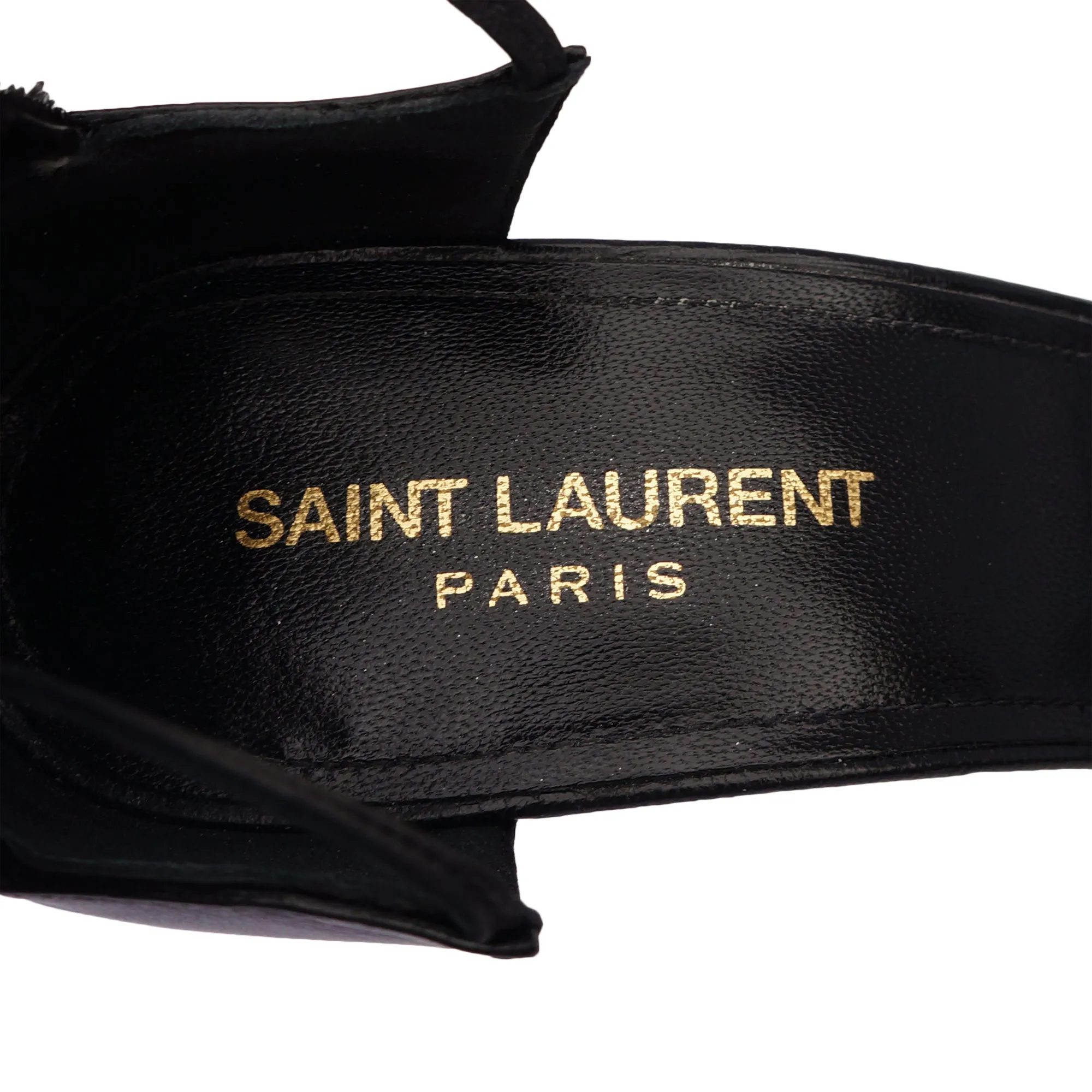 SAINT LAURENT 2018 TALITHA MOVIE CRYSTAL LEATHER ANKLE-WRAP SANDALS
