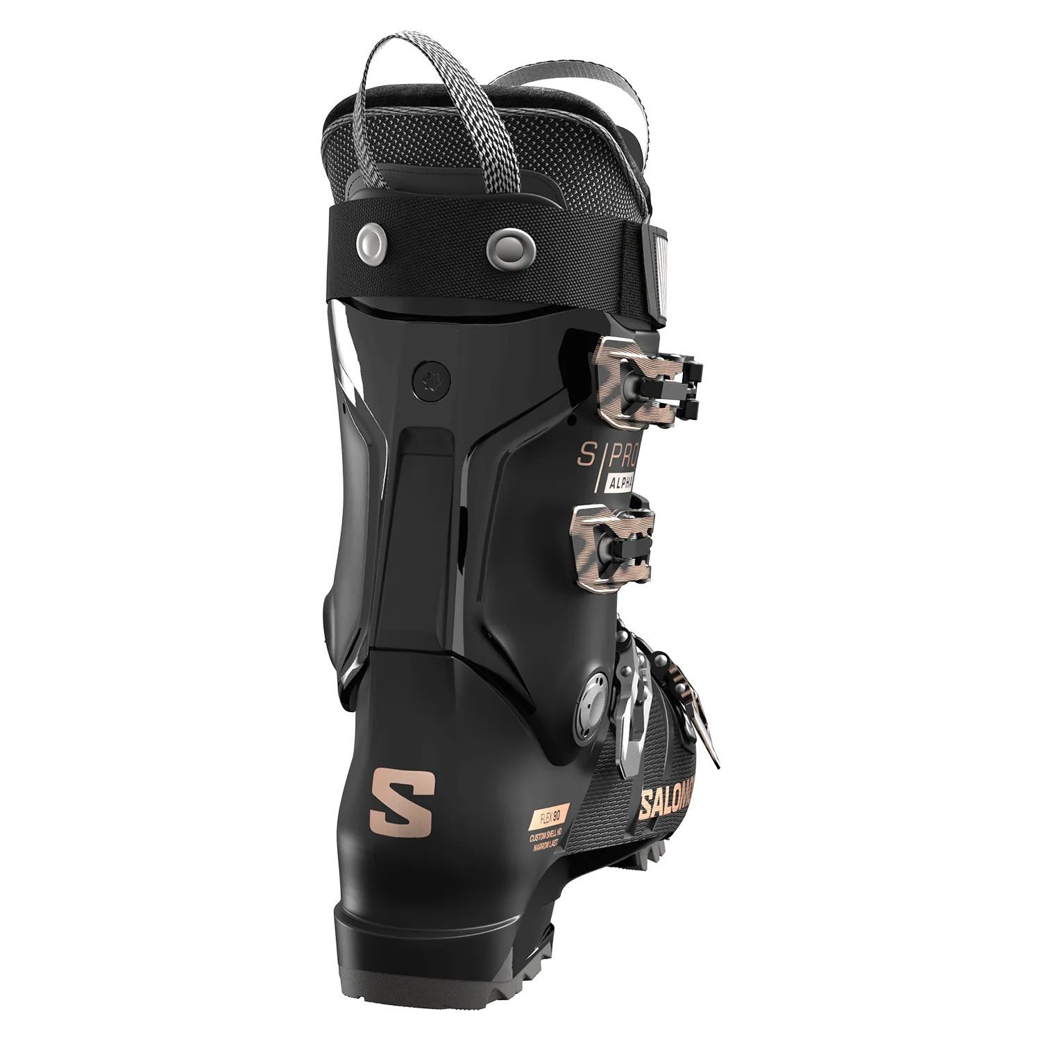 Salomon Women's S/Pro Alpha 90 GW Ski Boot 2025 Black/Rose Gold Metallic