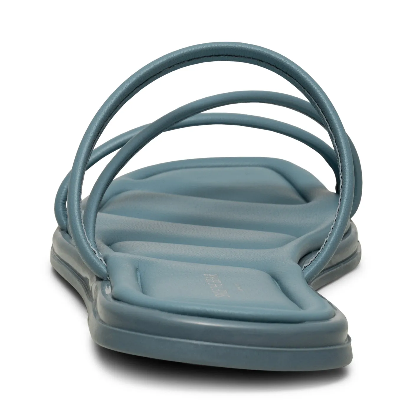 Selena sandal med rem i læder - Dusty Blue
