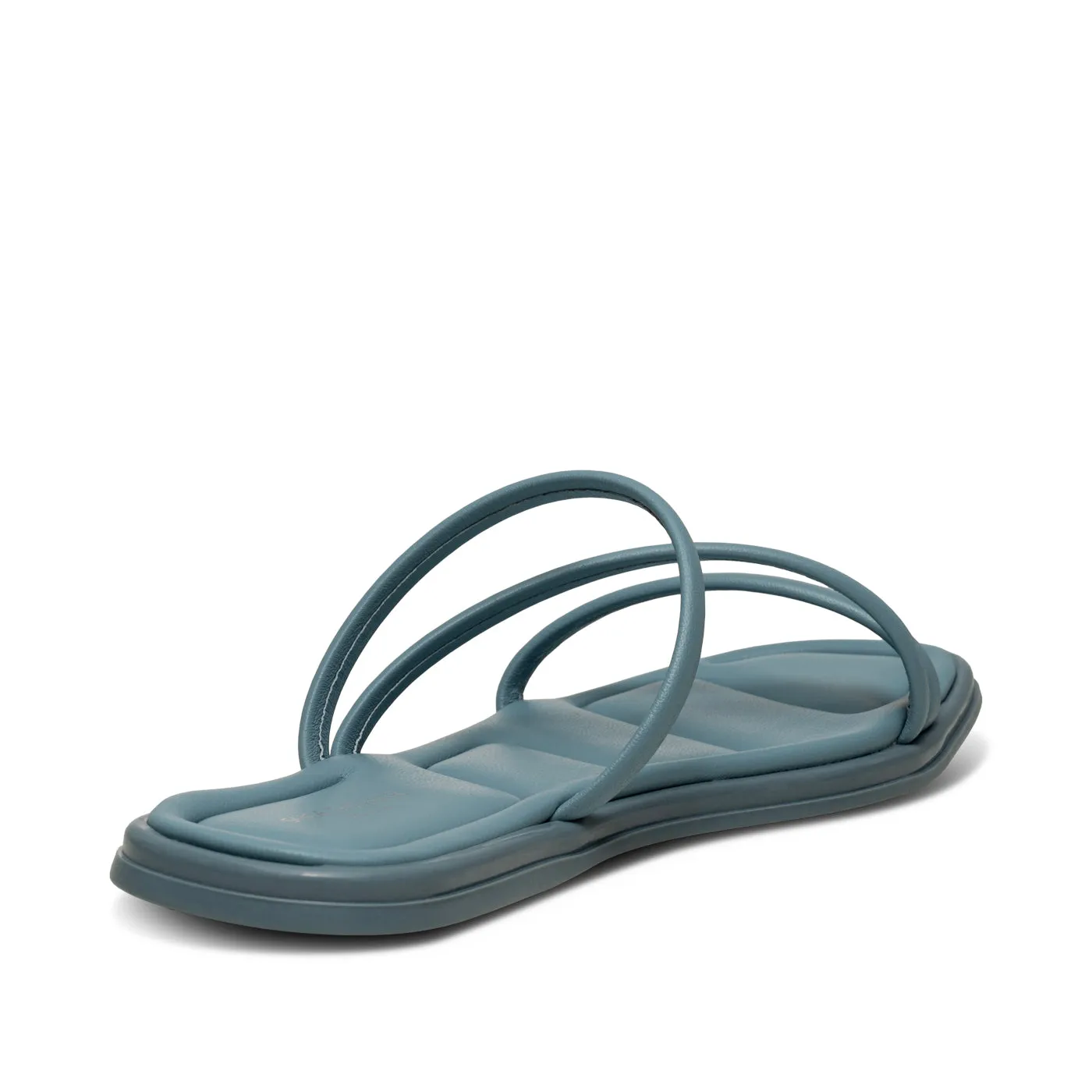 Selena sandal med rem i læder - Dusty Blue