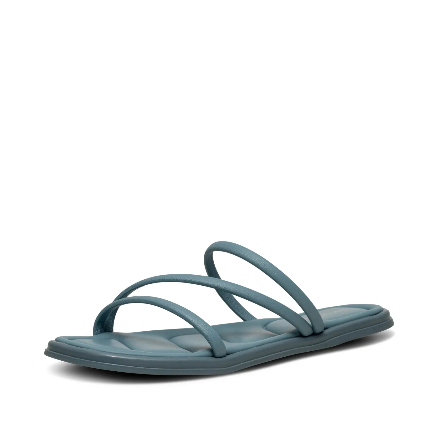 Selena sandal med rem i læder - Dusty Blue