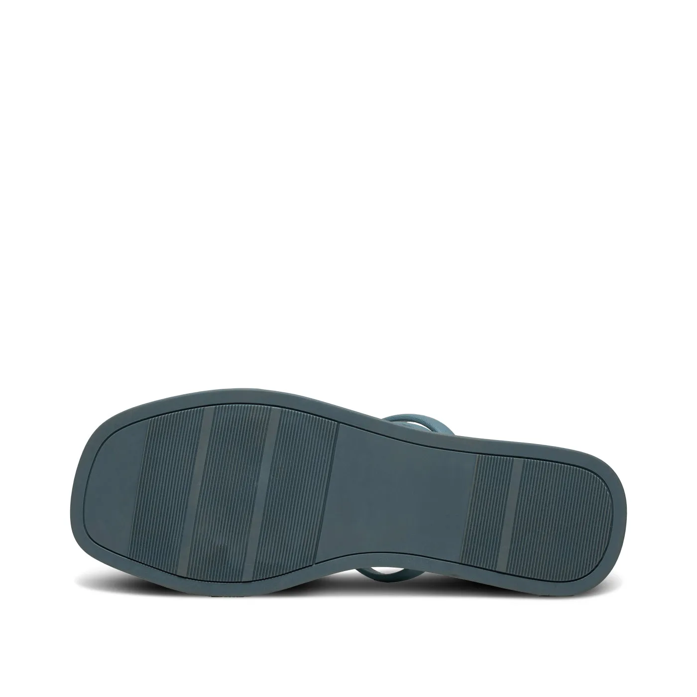Selena sandal med rem i læder - Dusty Blue