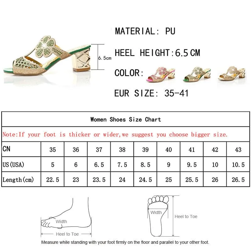 Sexy Peep Toe Hollow Out Crystal Luxury Summer Sandals For Woman