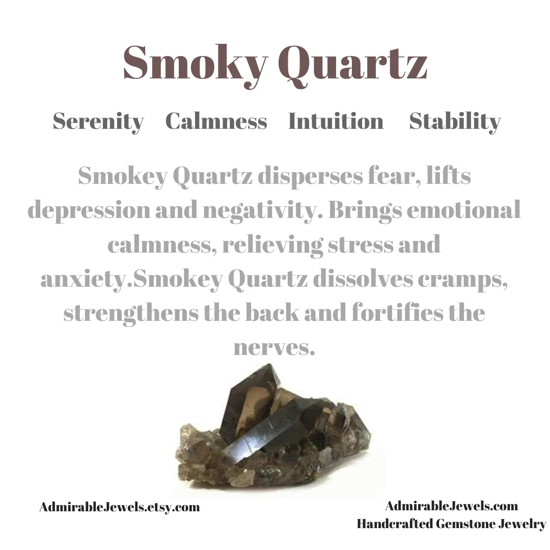 Smoky Quartz Briolette Pendant Necklace