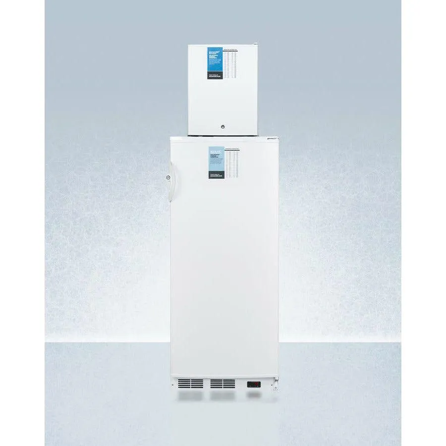 Summit Accucold 24 In. 12.1 Cu. ft. All Refrigerator Stacked with Compact FS30LPRO Freezer - FFAR10-FS30LSTACKPRO