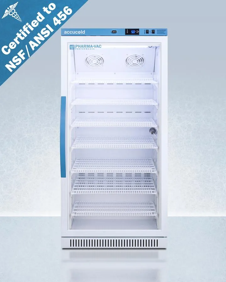 Summit ARG8PV456 8 CU.FT. Upright Vaccine Refrigerator, Certified To Nsf/ansi 456 Vaccine Storage Standard