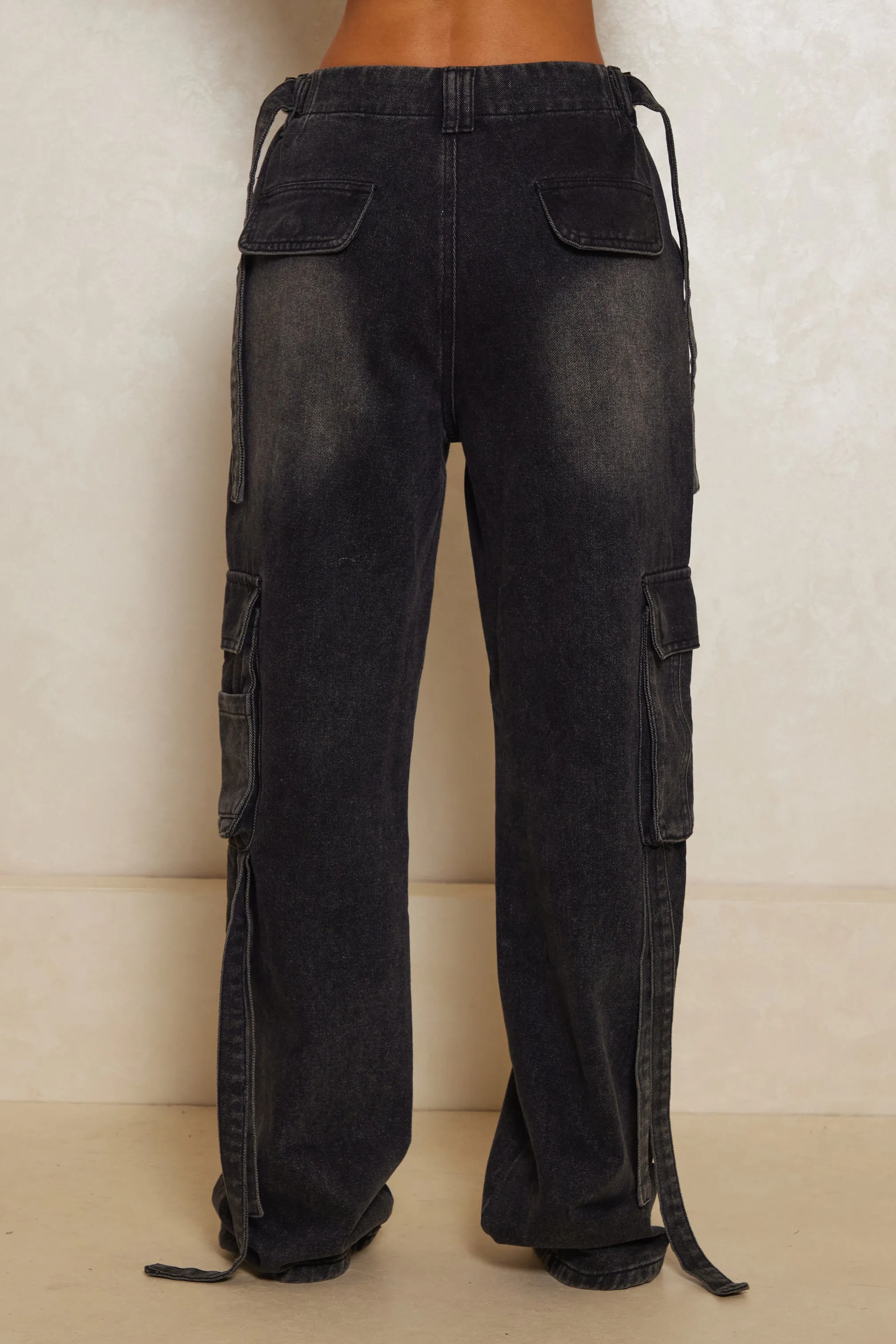 The Mars Denim Cargo Jeans - Dark Wash
