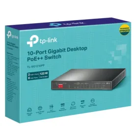TP-Link TL-SG1210PP 10-Port Gigabit Desktop Switch with 6-Port PoE  and 2-Port PoE  