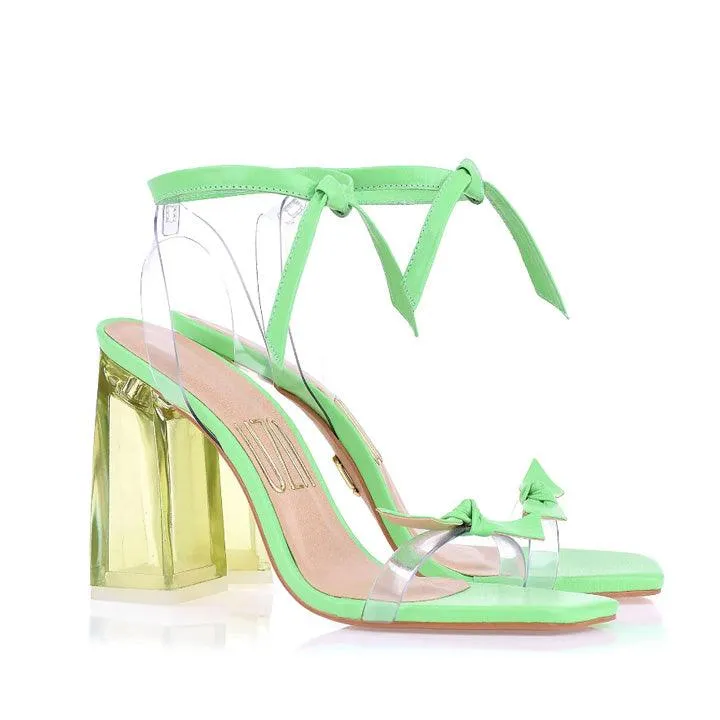 UZA GREEN TRANSPLEX HEELS