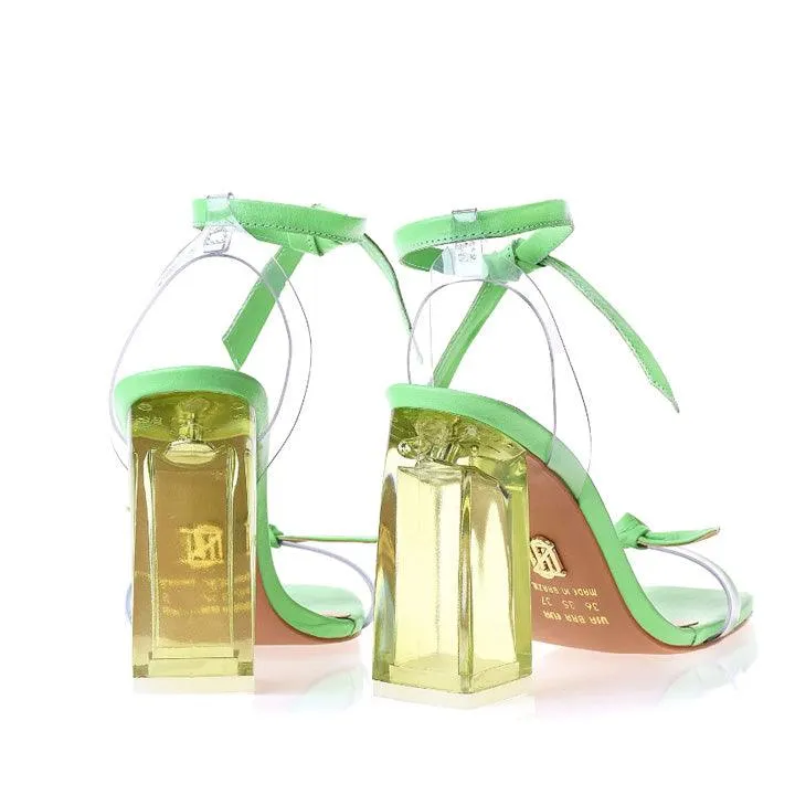 UZA GREEN TRANSPLEX HEELS