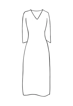 V Neck Kaftan in Dark Cherry