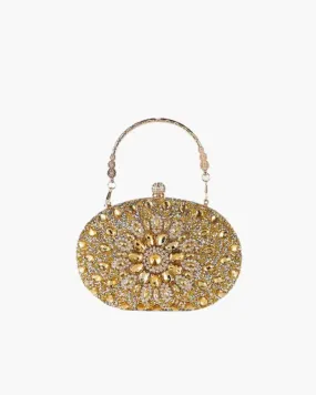 Vega – Floral motif – Gemstone evening clutch