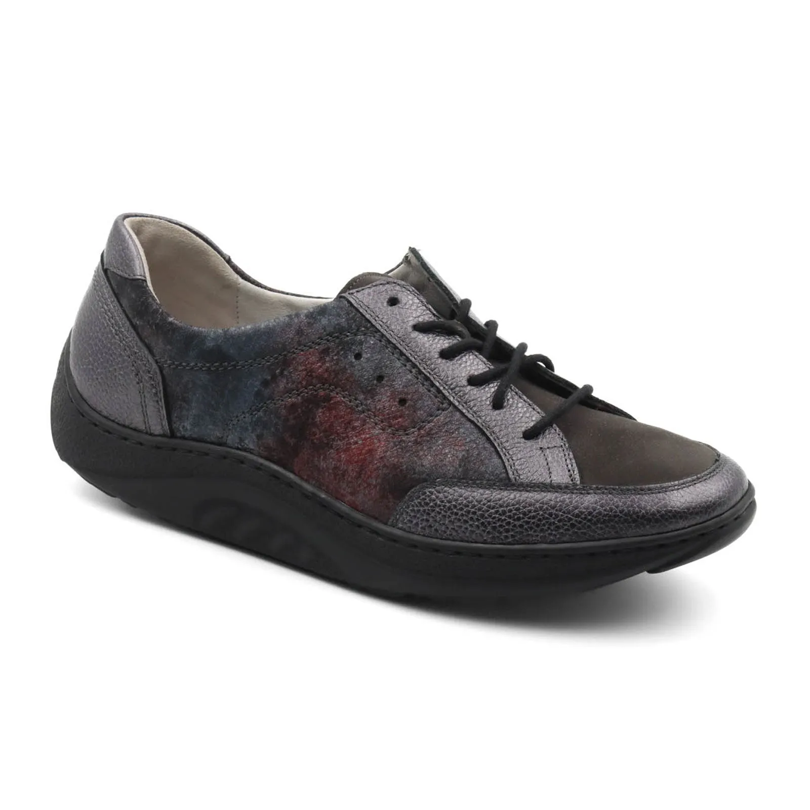 Waldlaufer Beatrice 502027 Lace Up (Women) - Dark Grey Combi